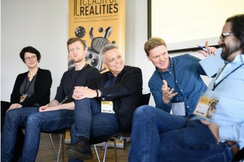 Panel: Katarzyna Marak, Jan Svelch, Gundolf S. Freyermuth, Hanns Christian Schmidt, Ian Bogost